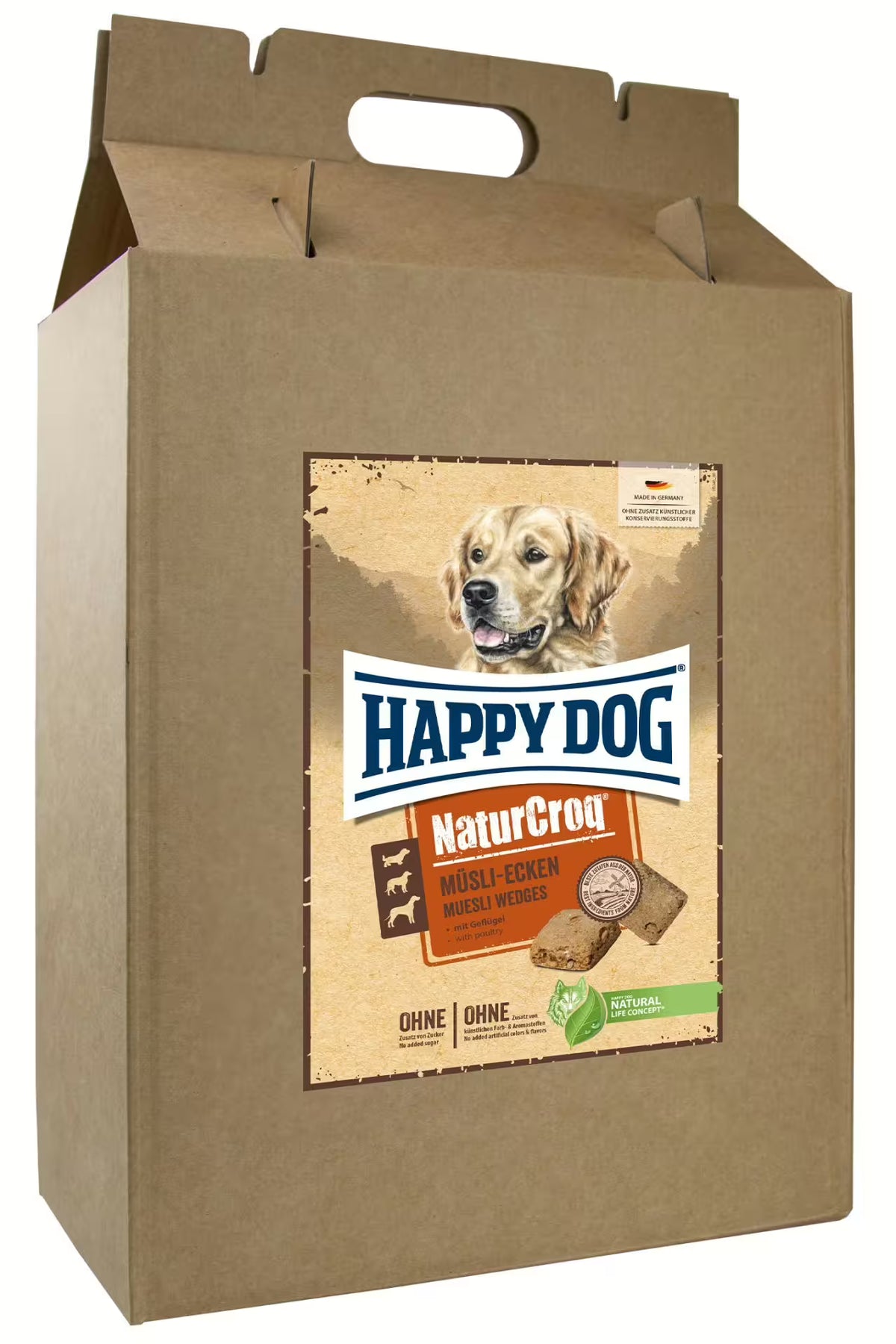 Happy Dog NaturCroq Müsli-Ecke 5 kg siipikarja koirankeksi