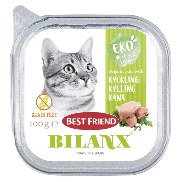 Best Friend Bilanx luomu kanapatee kissalle 16 x 100 g