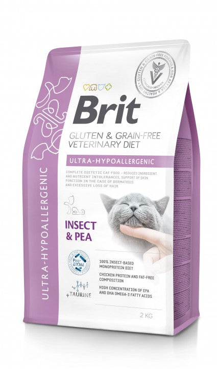 Brit Ultra-hypoallergenic Insect & Pea kissalle 2 kg PÄIVÄYSTARJOUS