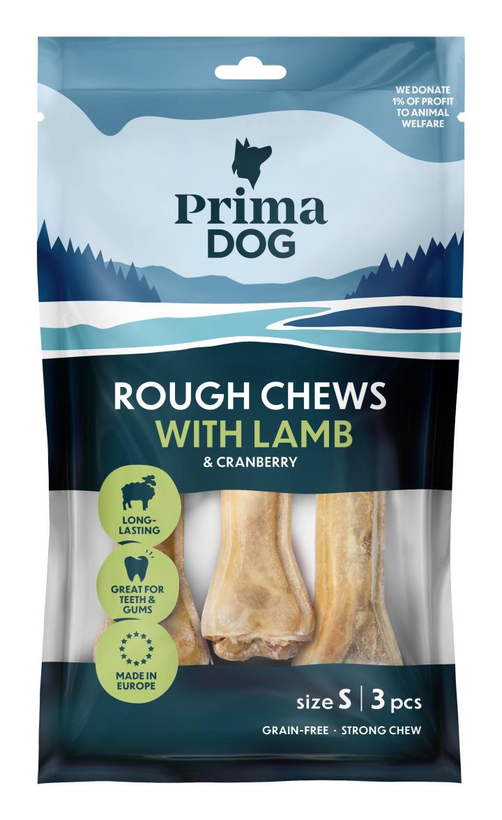 PrimaDog Rough Chews lammas-karpalo S 3 kpl