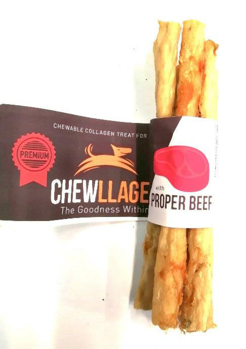 Chewllagen naudanmakuinen pururulla mini 12,5 cm 5 kpl