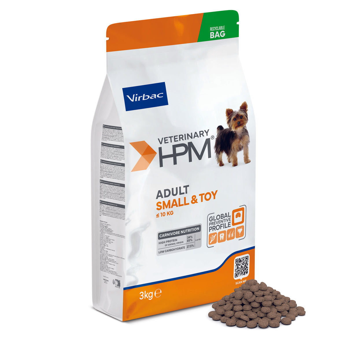 Virbac Adult Dog Small & Toy koiralle 3 kg