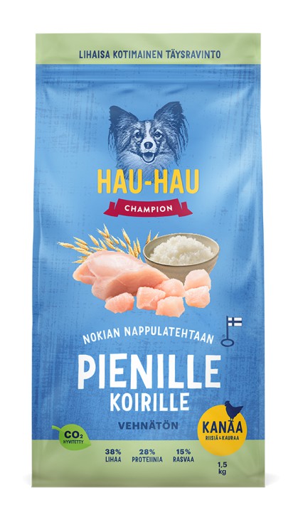Hau-Hau Champion Kana, riisi & kaura pienille koirille 1,5 kg