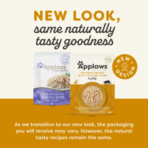 Applaws Kissa Kana & Maksa Jelly annospussi 16 x 70g