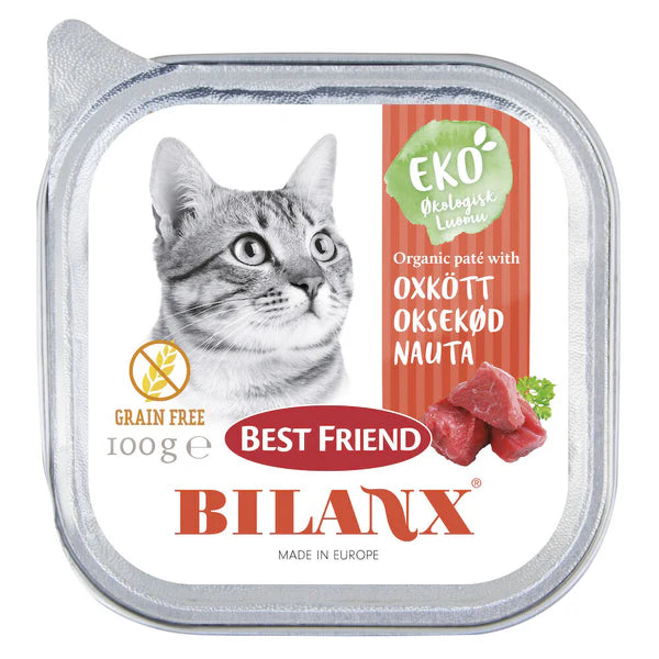 Best Friend Bilanx luomu nautapatee kissalle 16 x 100 g