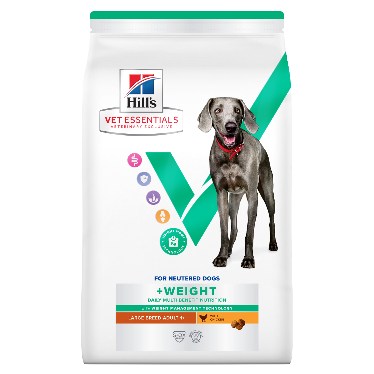 Hill's Vet Essentials Multi-Benefit + Weight Large Adult with Chicken koiralle 14 kg