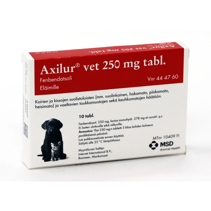 Axilur 250 mg 10 fol vet tabl