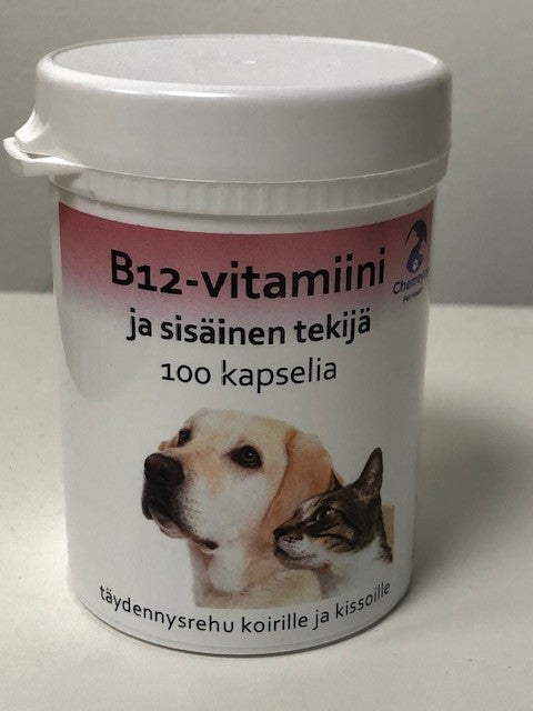 Chemeyes B12-vitamiini ja sisäinen tekijä koiralle ja kissalle 100 kapselia