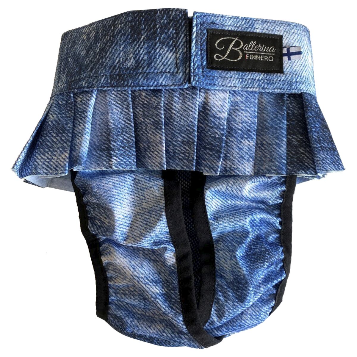 FinNero Ballerina juoksuhousut denim sininen XL
