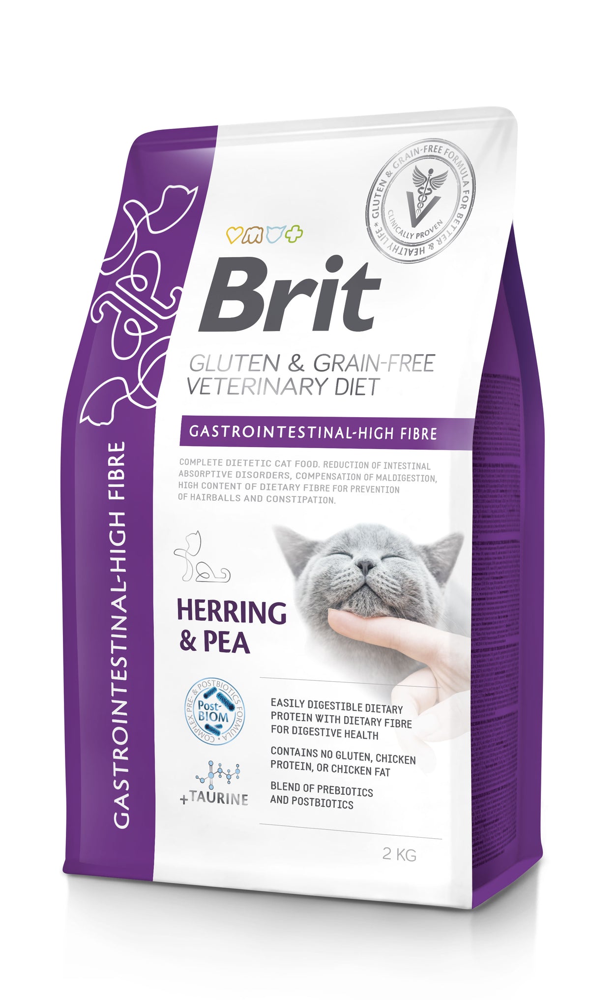 Brit GF Vet Diet Cat Gastrointest High Fibre kissalle
