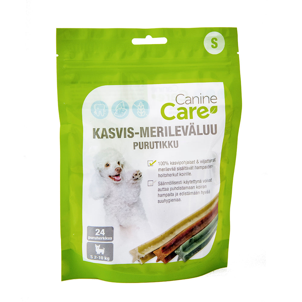 CanineCare kasvis-merileväluu purutikku koiralle S 24 kpl
