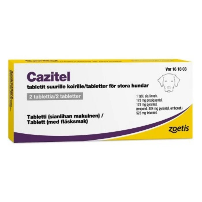 Cazitel 175 mg / 504 mg / 525 mg tabletti suurille koirille 2 kpl