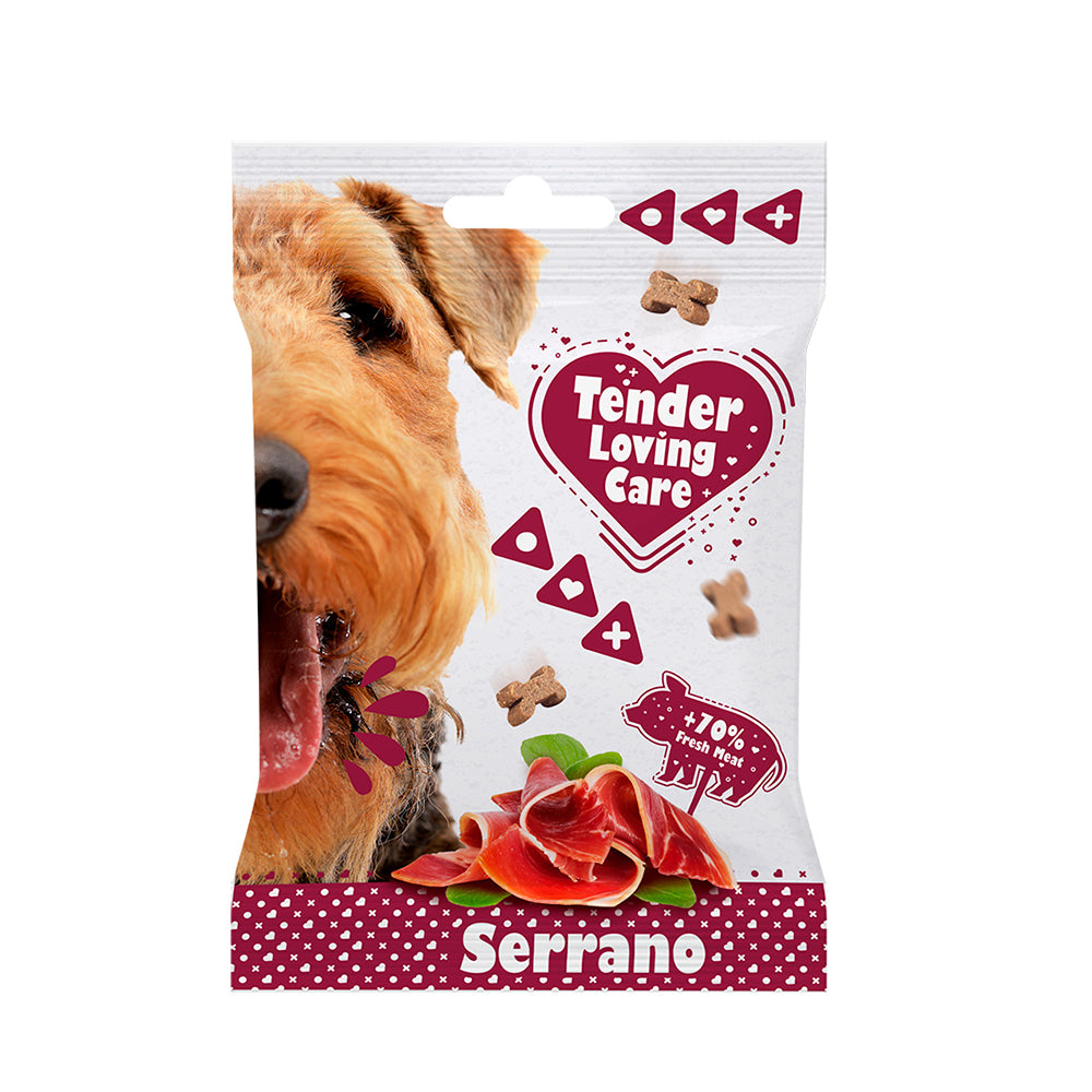 Duvo+ Tender Loving Care pehmeä makupala Serrano-kinkku koiralle 100 g