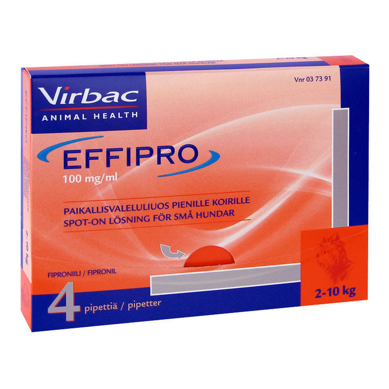 Effipro 100 mg/ml 4 x 0.67 ml paikallisvaleluliuos pienille koirille