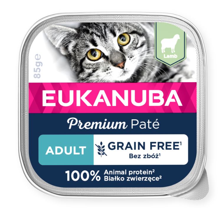 Eukanuba Cat GF Adult Lamb Patee 85 g MAISTELUPAKKAUS PÄIVÄYSTARJOUS