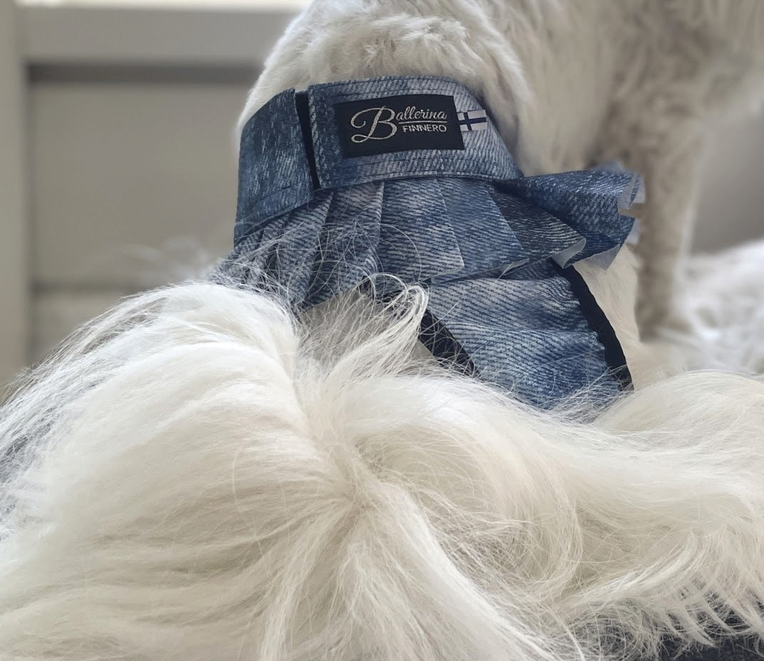 FinNero Ballerina juoksuhousut denim sininen S