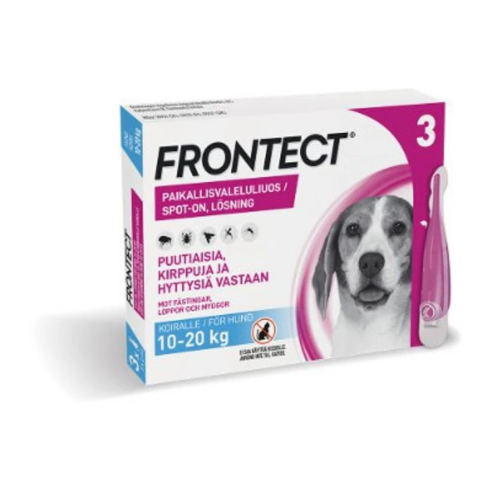 Frontect 3 x 2 ml paikallisvaleluliuos 10-20 kg koirille
