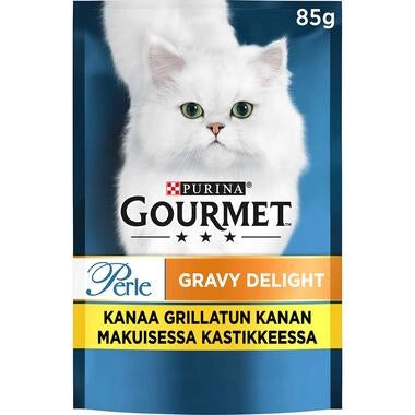 Gourmet Perle Gravy Delight Kanaa ja grillatun kanan makuista kastiketta 85 g