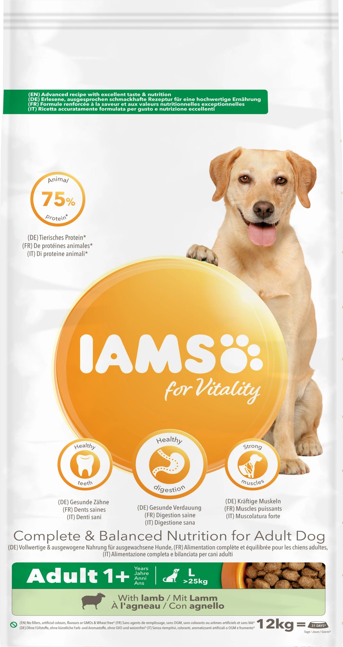 Iams Canine Adult Large Lamb 12 kg