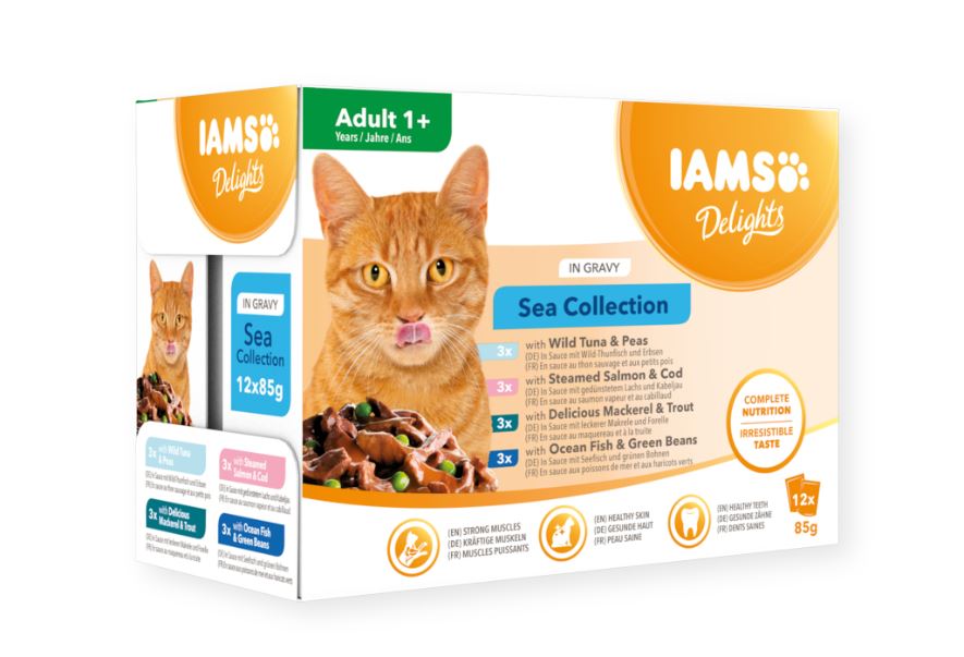 Iams Feline Delights Sea Collection in Gravy 12 x 85 g