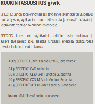 Specific Lunch Dog koiralle 100 g MAISTELUPAKKAUS