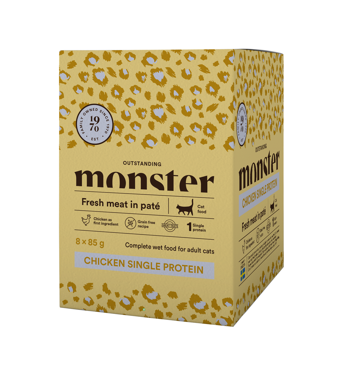 Monster Cat Pouches Adult Chicken kissalle 8 x 85 g