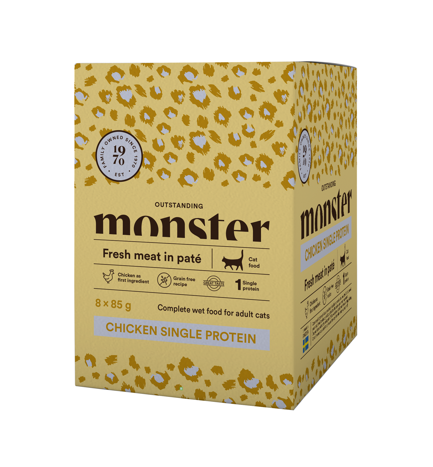 Monster Cat Pouches Adult Chicken kissalle 8 x 85 g