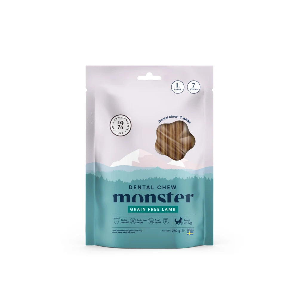 Monster Dental Chew Grain Free Lamb purutikku L koiralle 7 kpl