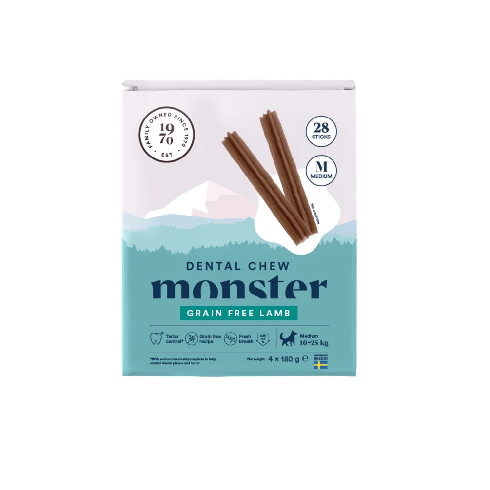 Monster Dental Chew Grain Free Lamb purutikku M koiralle 28 kpl