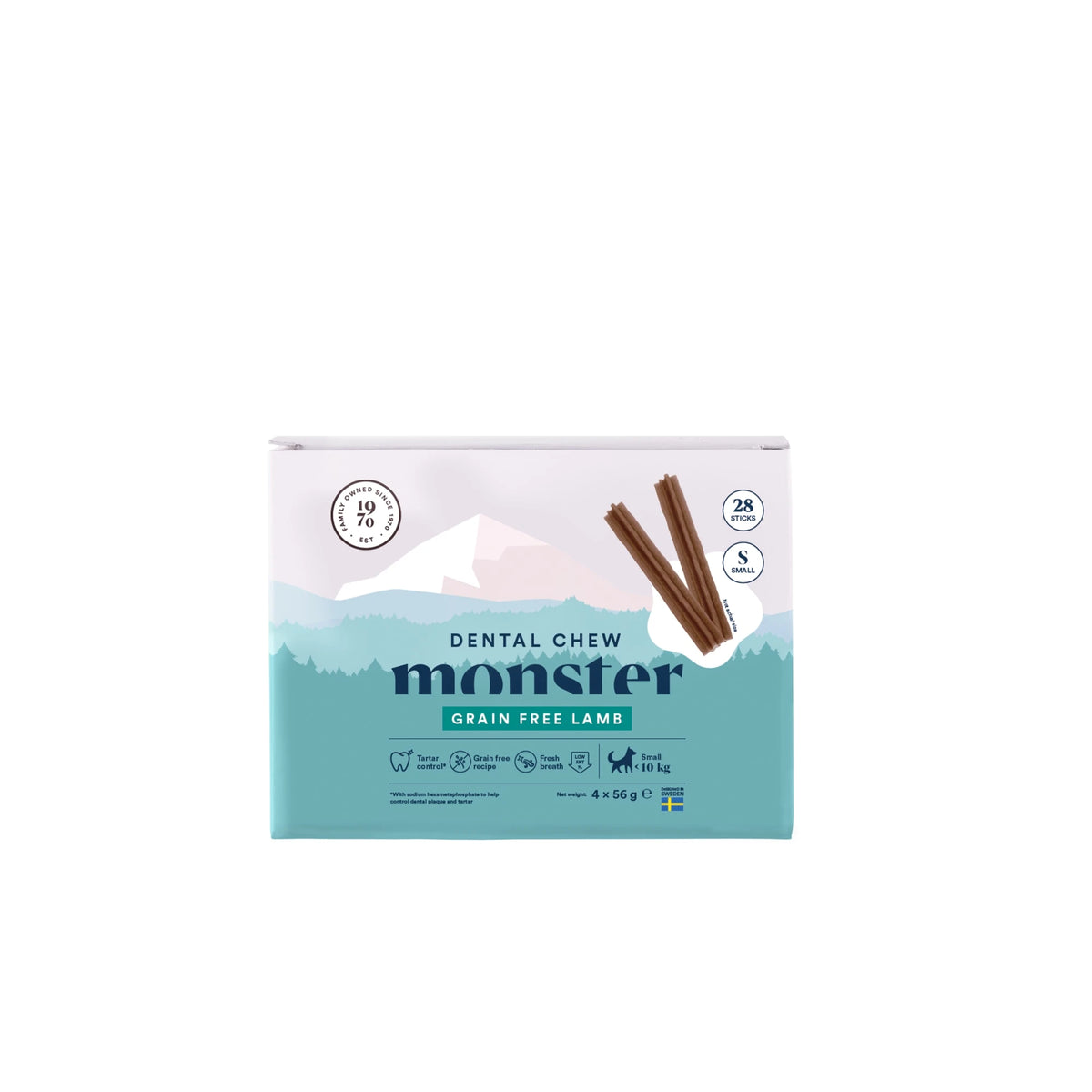 Monster Dental Chew Grain Free Lamb purutikku S koiralle 28 kpl
