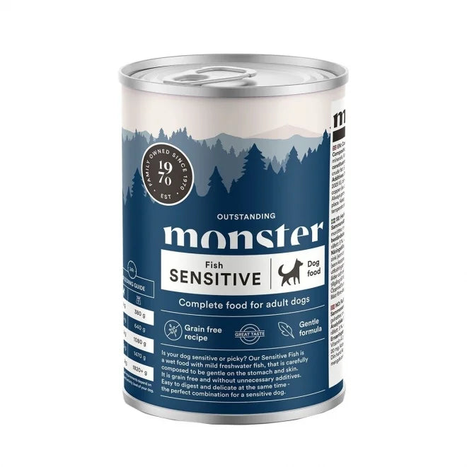Monster Dog Adult Sensitive Fish koiralle 6 x 400 g
