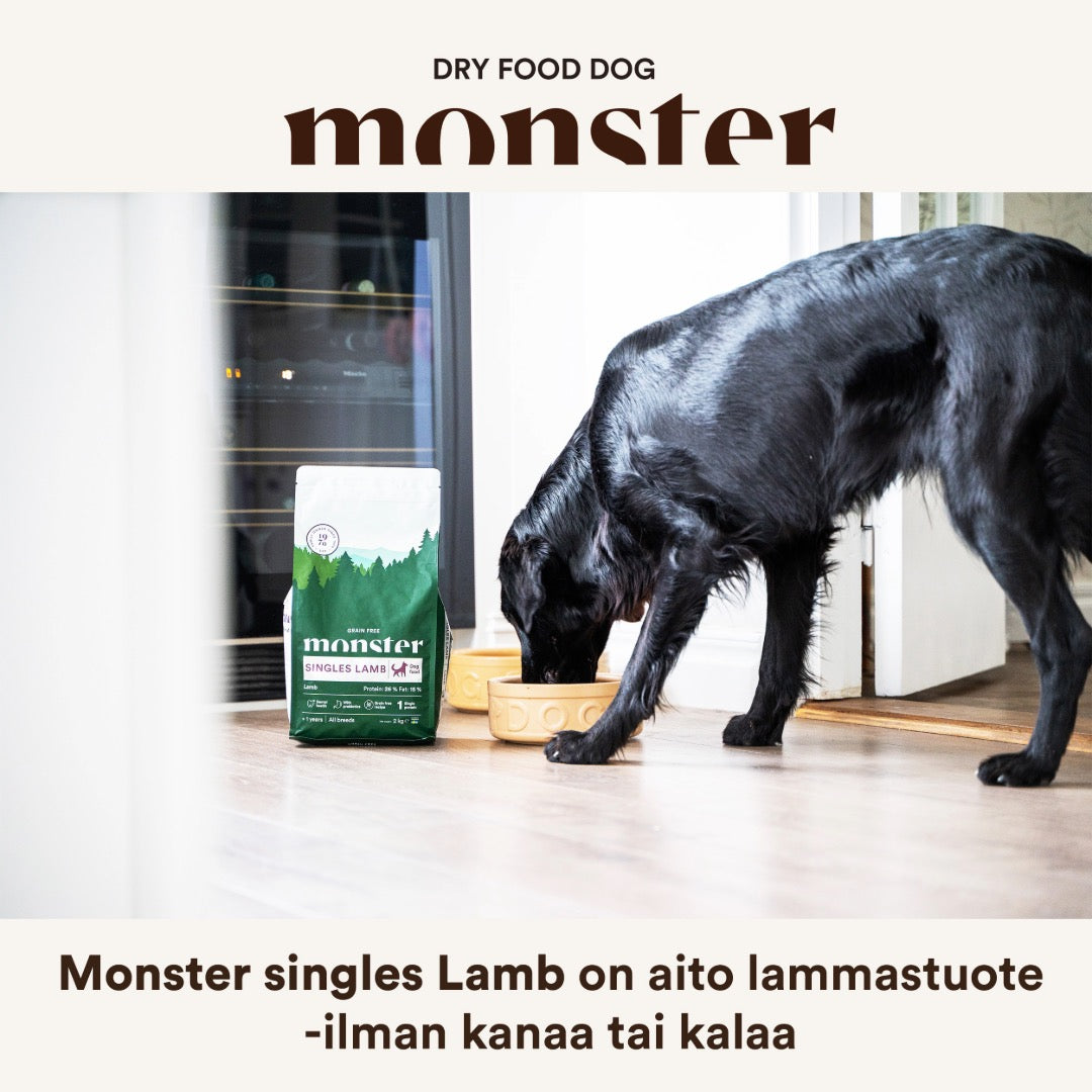 Monster Dog Grain Free Singles Lamb koiralle 12 kg