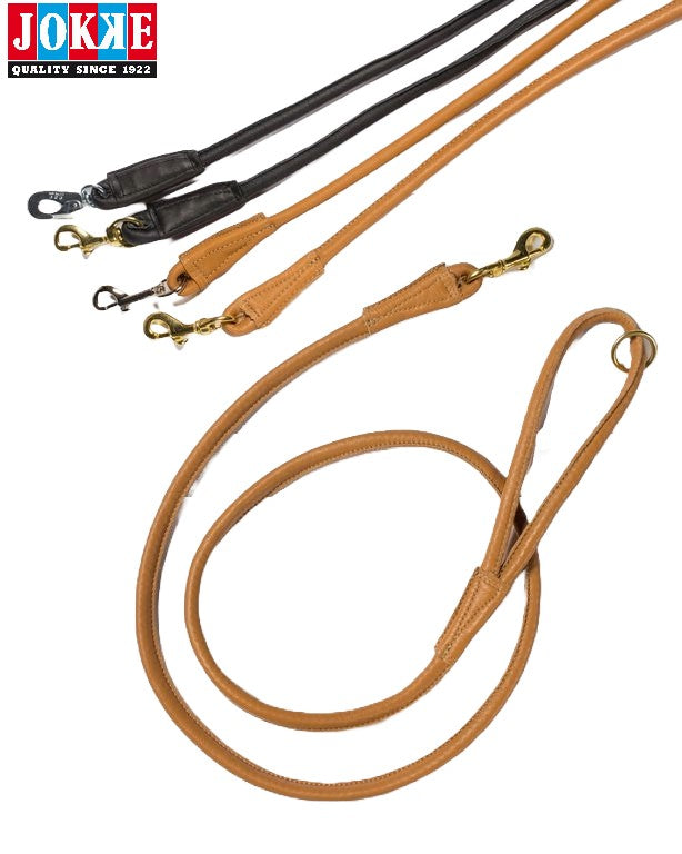 Jokke Nordkapp - Musta nahkatalutin pistoolilukolla 180 cm x 13 mm