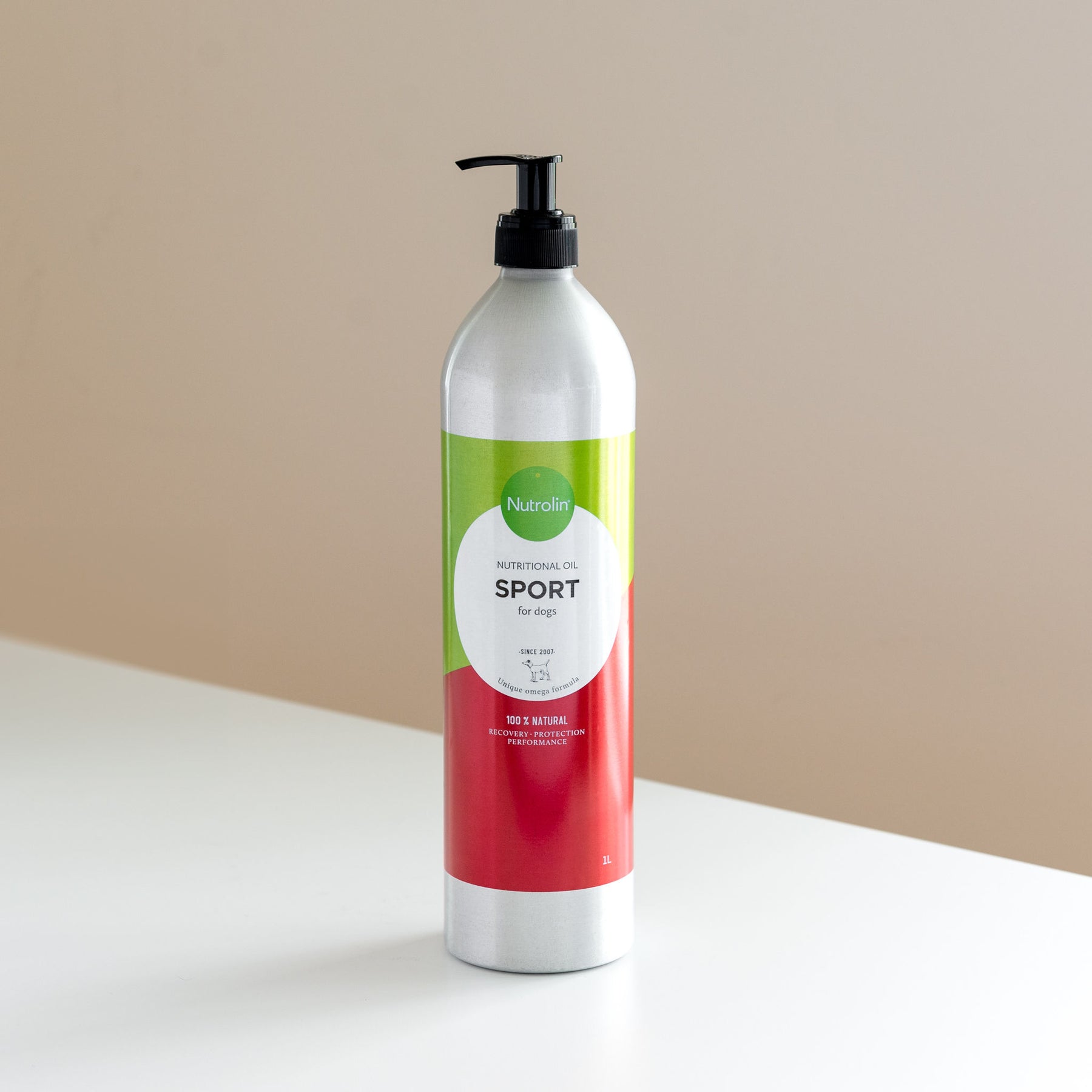 Nutrolin Sport pumppupullo koiralle 1000 ml