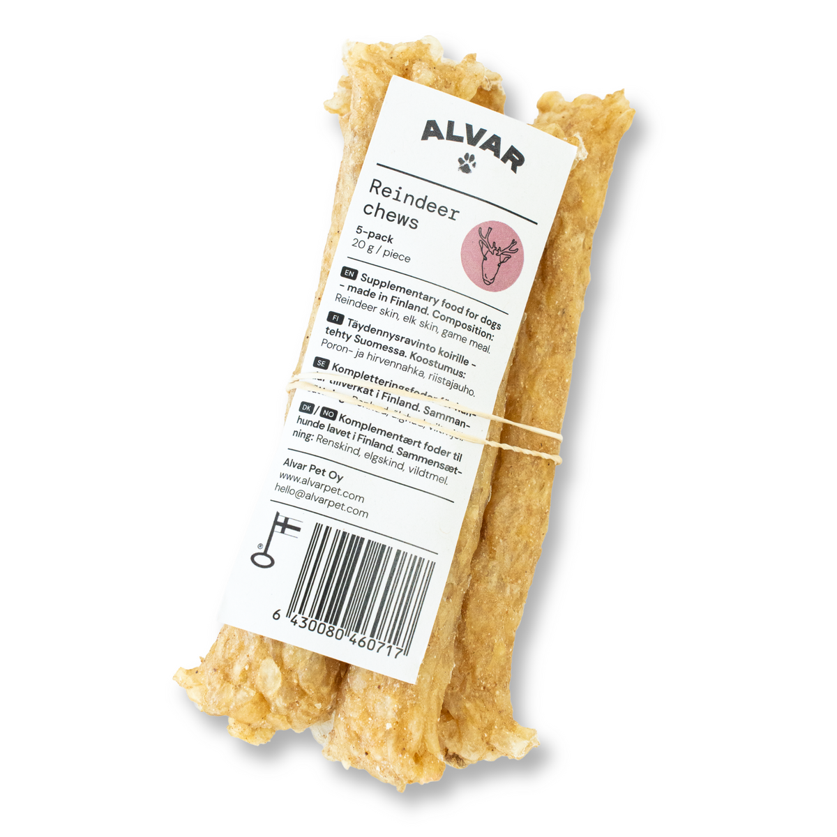 Alvar Pet Reindeer chews purutikku koiralle 5 kpl