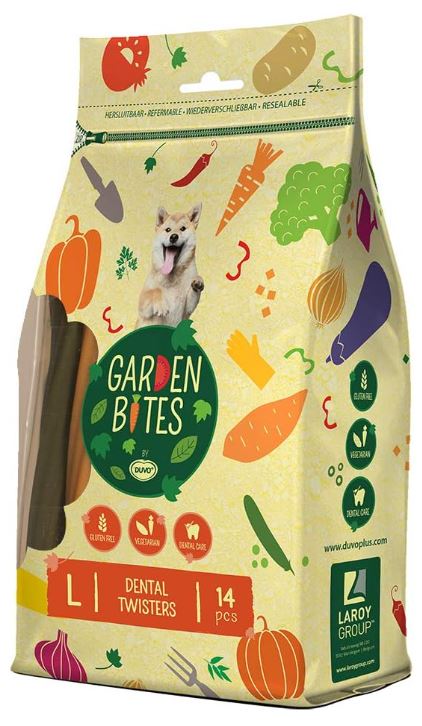 Duvo+ Garden Bites Dental Twisters Mix koiralle L 14 kpl 420 g