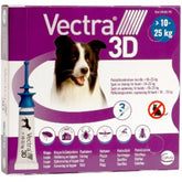 Vectra 3D 3 x 3.6 ml paikallisvaleluliuos 10-25 kg koirille