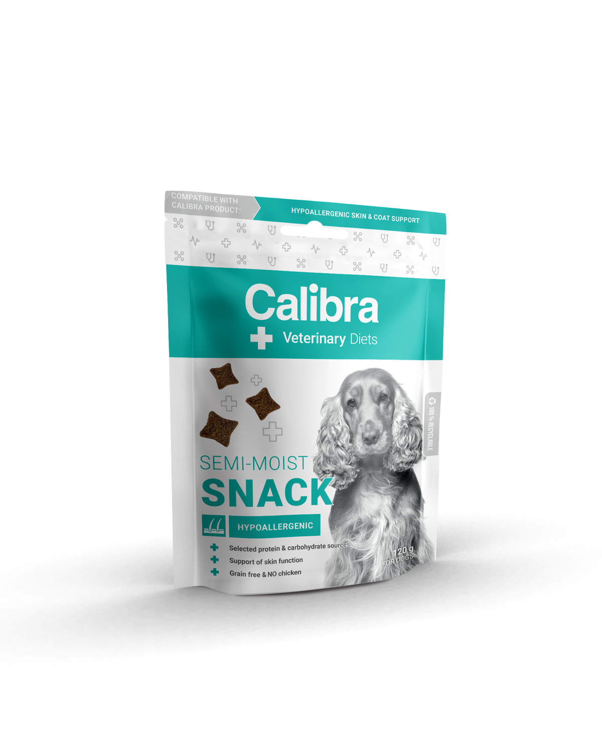 Calibra Veterinary Diet Semi-Moist Snack Hypoallergenic makupala koiralle 120 g