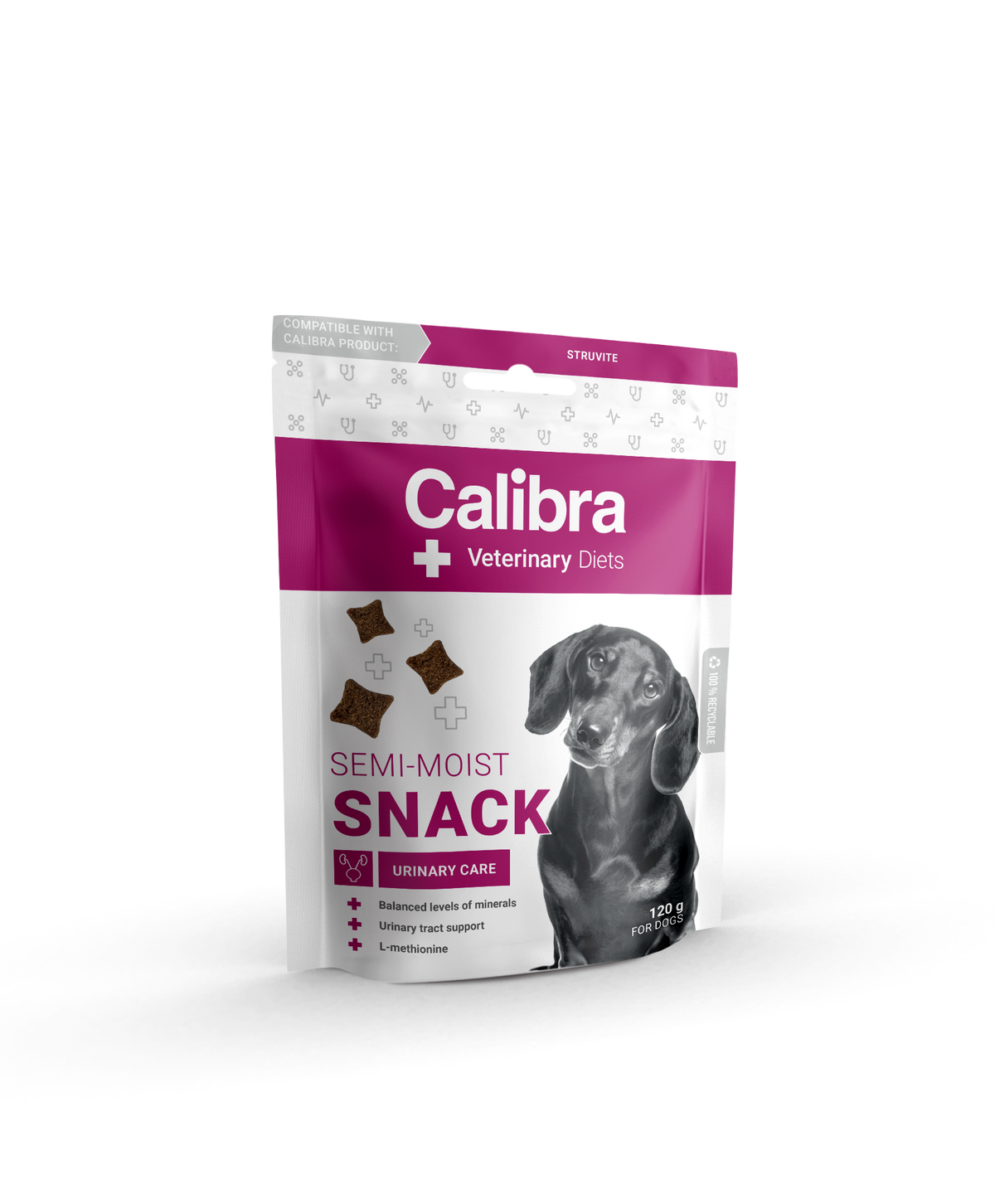 Calibra Veterinary Diet Semi-Moist Snack Urinary Care makupala koiralle 7 x 120 g SÄÄSTÖPAKKAUS