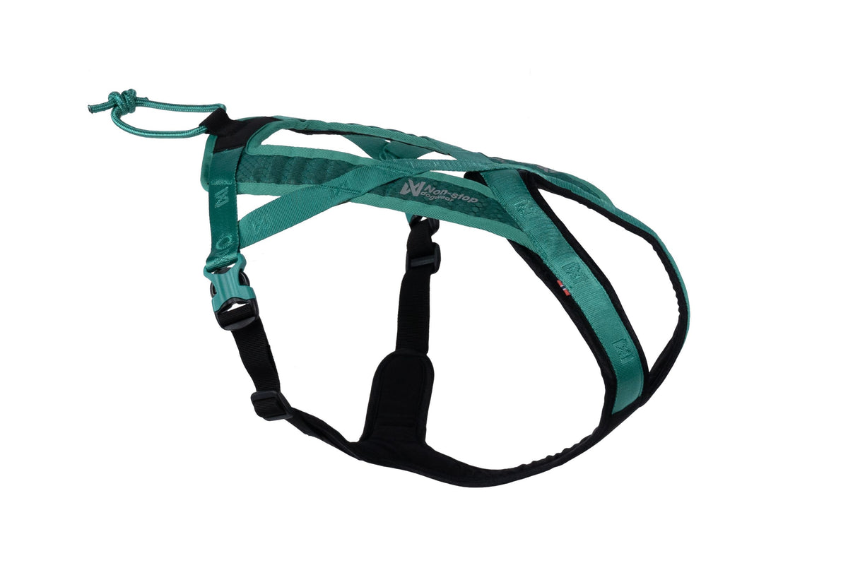 Non-stop Rush harness musta/sinivihreä Koko 1