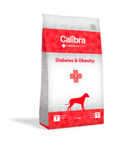 Calibra Veterinary Diet Diabetes & Obesity koiran kuivaruoka 12 kg RIKKOONTUNUT 9/26