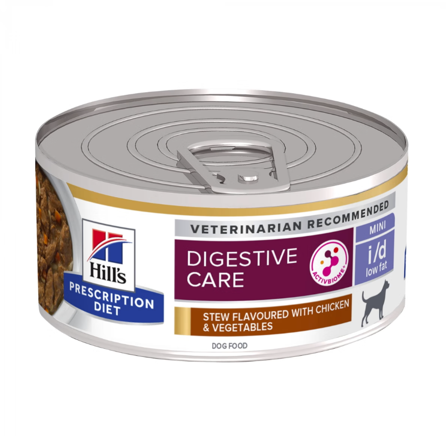 Hill's i/d Digestive Care Mini Low Fat with Chicken & Vegetables muhennos koiralle 156 g MAISTELUPAKKAUS