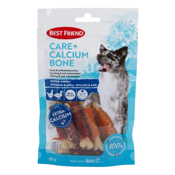 Best Friend Care+ Calcium Bone kana- ja ankkakalsiumluu 80 g