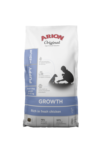 Arion Growth Medium kana koiralle 12 kg