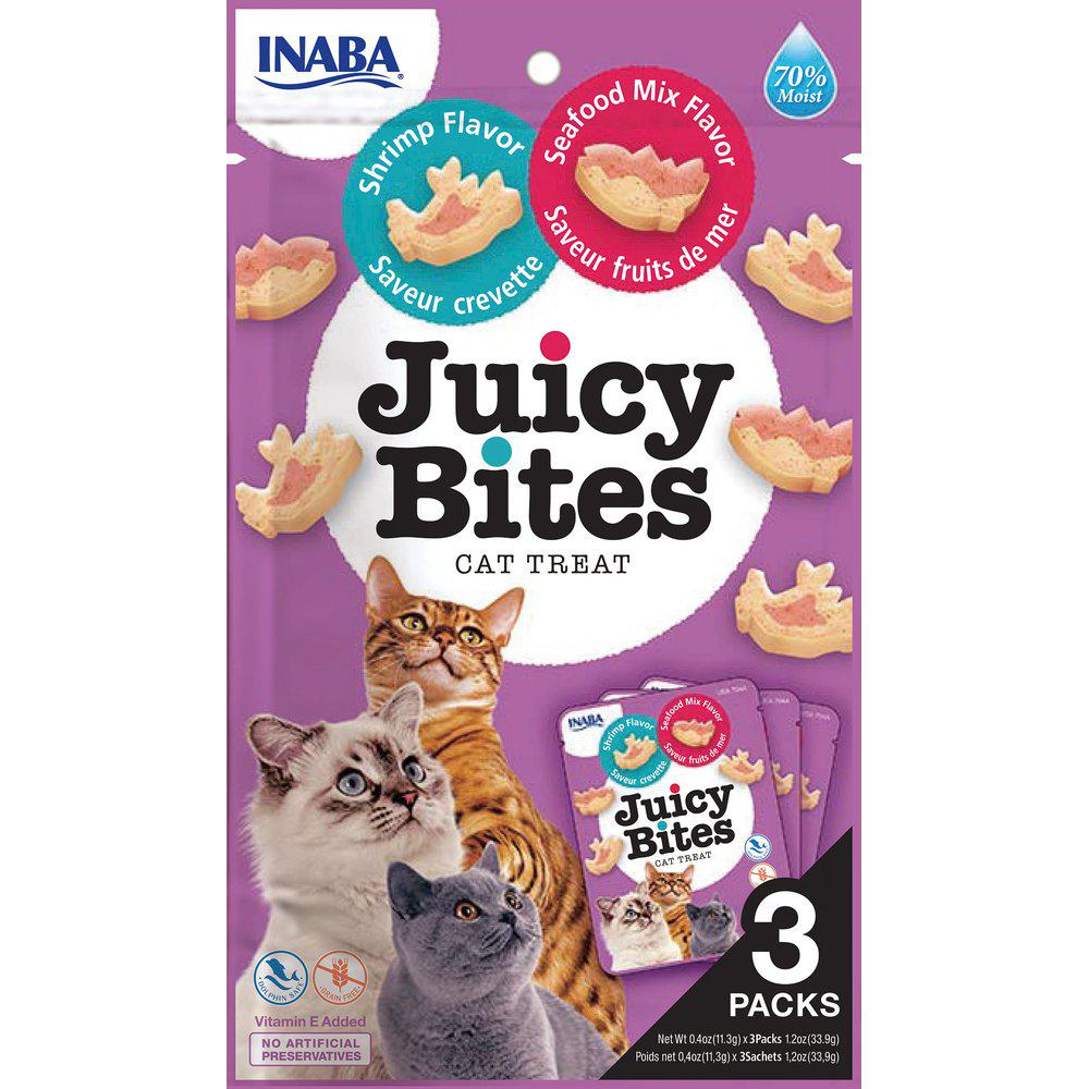 Juicy Bites katkarapu & merenelävät makupala kissalle 3 x 11,3 g