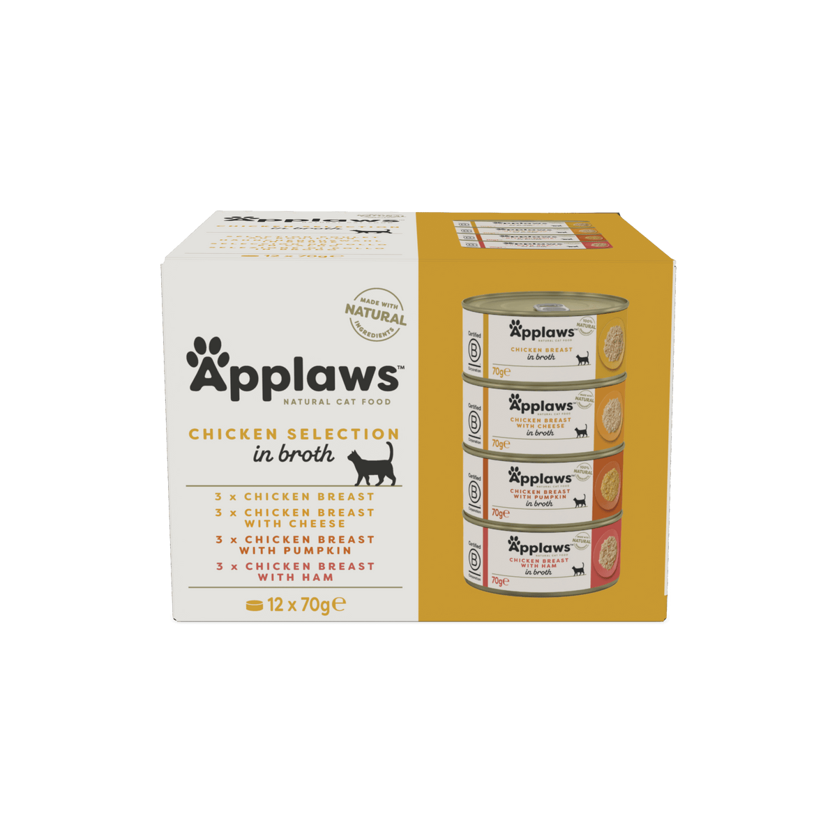 Applaws Kissa Kanalajitelma purkki 12 x 70 g