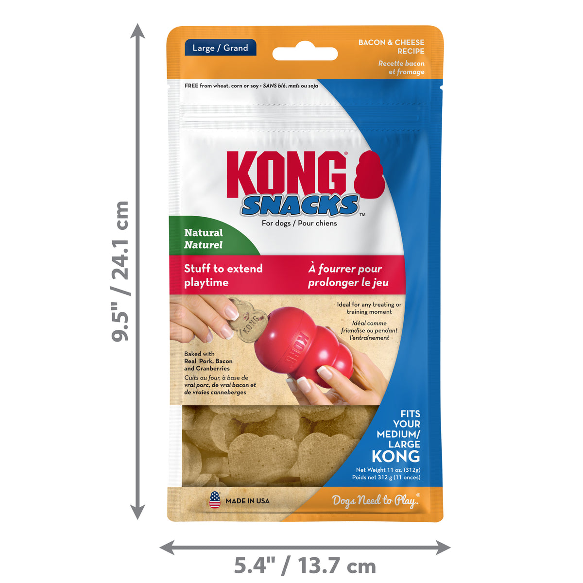 Kong Snacks pekoni & juusto L 312 g