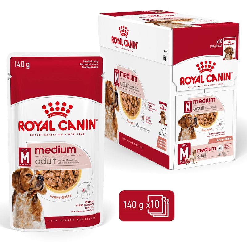 Royal Canin Medium Adult koiralle 10 x 140 g