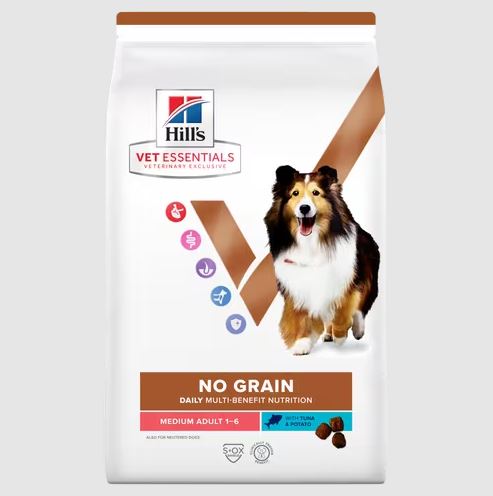 Hill's Vet Essentials Multi-Benefit Medium Adult No Grain with Tuna & Potato koiralle 10 kg