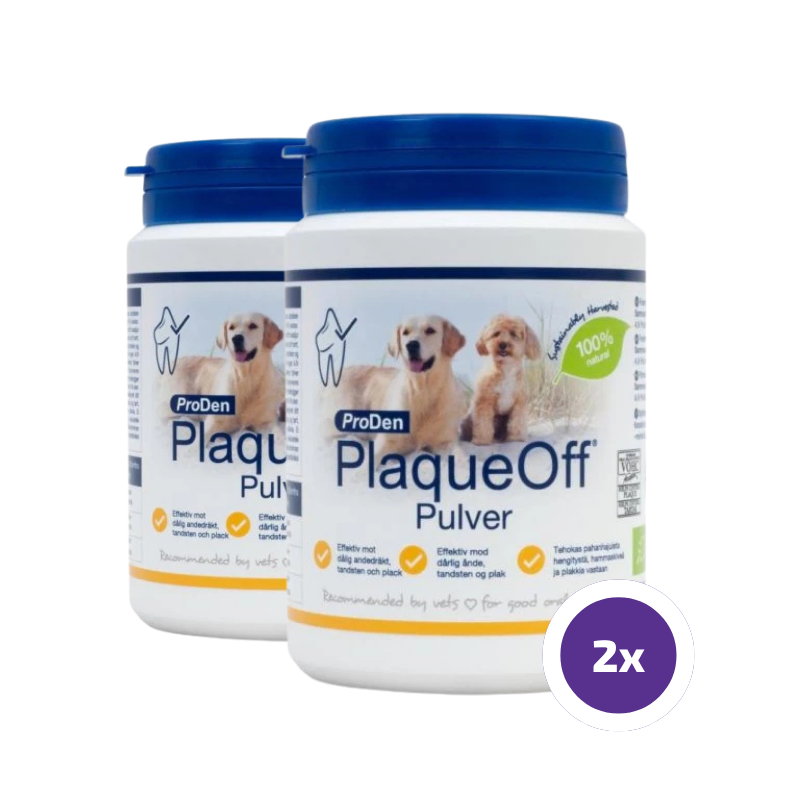 PlaqueOff jauhe koiralle 2 x 180 g TUPLAPAKKAUS